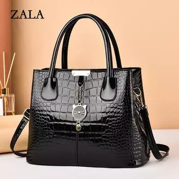 [Женская сумка] яркая кожаная сумка осень-зима новая женская сумка с каменным узором большая вместительная сумка через плечо красный