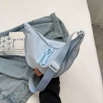 Женская сумка Рабочая одежда Нейлон Повседневная сумка кроссбоди из канвы Blue [naked bag]]