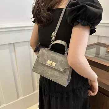 Женская сумка ретро мода осень новая простая сумка мода зарубежный тренд плечо сумка-мессенджер чёрный