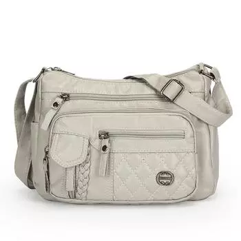 Женская сумка ромбовидная сумка через плечо сумка через плечо сумка для мамы среднего возраста светло-серый