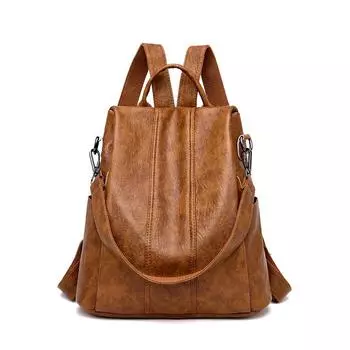 Женская сумка-рюкзак Женская сумка через плечо Противоугонный рюкзак Модный повседневный студенческий рюкзак жёлтый