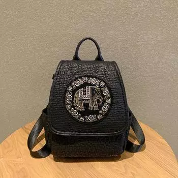 Женская сумка-рюкзак Женский новый универсальный дорожный рюкзак Женская сумка двойного назначения чёрный