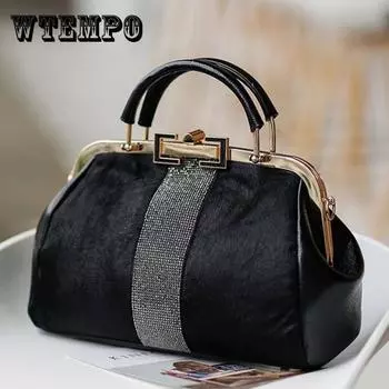 Женская сумка с алмазным темпераментом, кожаная сумка, сумка через плечо