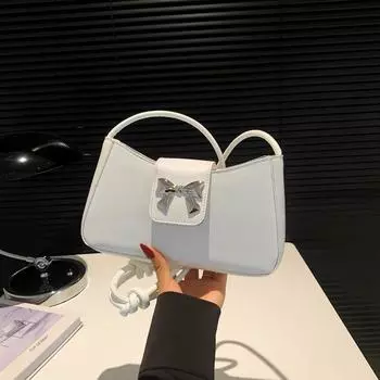 Женская сумка с бантом, модная маленькая квадратная сумка, текстура, сумка через плечо из искусственной кожи, универсальная сумка-мессенджер розы красного