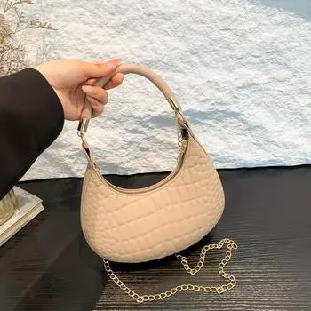 Женская сумка с цепочкой, сумка через плечо с узором из камня, сумка-мешок Niche Underarm, модная универсальная сумка-мессенджер розы красного