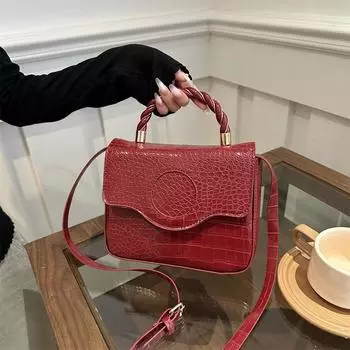 Женская сумка с каменным узором, модная сумка в иностранном стиле, универсальная сумка через плечо, сумка-мессенджер красный