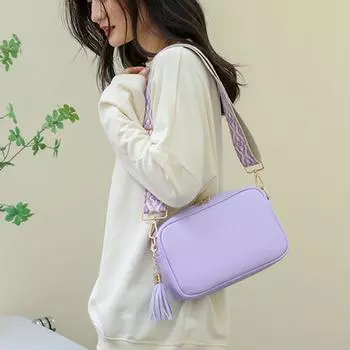 Женская сумка с кисточками в европейском и американском стиле, сумка-мессенджер с ремнем через плечо и кошельком для телефона, кожаная сумка через плечо горячий розовый