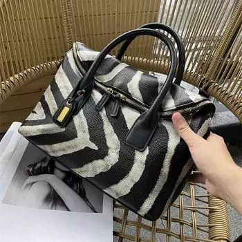 Женская сумка с крокодиловым принтом, большая вместимость, через плечо, дорожные подарки Premium Sense Fashion Trend