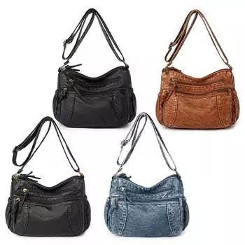 # Женская сумка с несколькими карманами и регулируемым ремешком большой емкости для ежедневных поездок на работу Ba синий