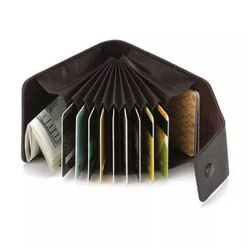 Женская сумка с несколькими картами, унисекс, органная сумка для карт, мужской мужской кошелек из искусственной кожи большой вместимости чёрный