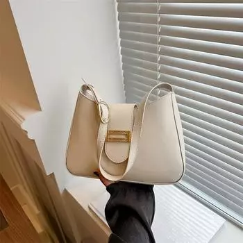 Женская сумка с персонализированной французской текстурой, большая вместимость, 2024, новая повседневная сумка-мессенджер для поездок на работу, через плечо, подмышку белый