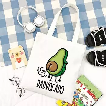 Женская сумка с принтом авокадо, большая вместительная холщовая сумка на плечо, дизайнерская женская сумка-тоут, большая женская дорожная сумка для хранения, однотонная