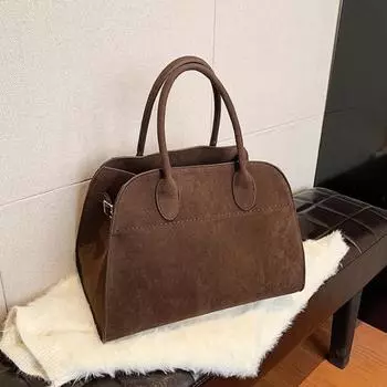 Женская сумка с регулируемым плечевым ремнем из искусственной кожи, сумка для поездок на работу и обратно, ретро-сумка с металлической пряжкой, дорожный кошелек для покупок Small кофейный