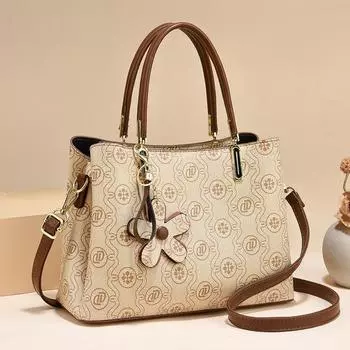 Женская сумка с ретро-принтом, новая женская сумка большой вместимости, модные сумки через плечо для мам, женская повседневная сумка-тоут