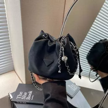 Женская сумка с сумкой-ведром модная цепочка портативная через плечо женская