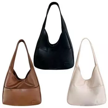 Женская сумка с верхней ручкой, мягкая сумка под мышками, ретро-тоут, модная осенне-зимняя сумка чёрный