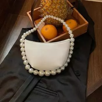 Женская сумка с жемчужной цепочкой Sweet Lady Zipper SOFT с бисером, наплечная сумка, кошелек, сумка для телефона, универсальная