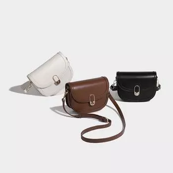 Женская сумка Saddle 2024 года, новая осенне-зимняя универсальная сумка на одно плечо с нишевым дизайном и подмышкой темно-коричневого