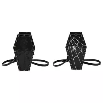 Женская сумка-саквояж в виде гроба из мультфильма из искусственной кожи на Хэллоуин (Стиль 2) КДЕ