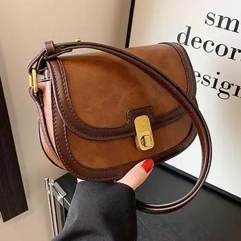 Женская сумка-седло 2024, новая модная и универсальная сумка через плечо на одно плечо, нишевый дизайн, популярная женская сумка под мышками в этом году