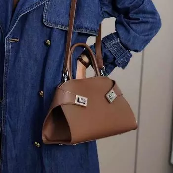 Женская сумка-седло из натуральной кожи - Niche Design, практичная, вместительная, простая сумка через плечо для поездок на работу 24x19x10 CM