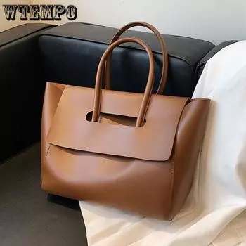 Женская сумка Senior Sense of Large Bags Сумка большой емкости Модная сумка-тоут в стиле ретро 30*12*26cm коричневый