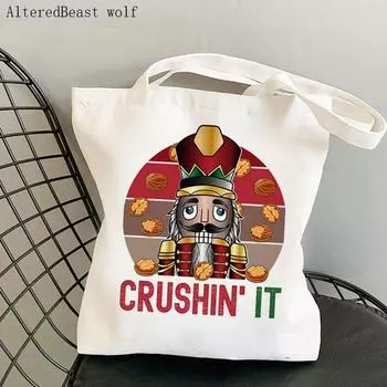 Женская сумка-шоппер «Щелкунчик», балетная коллекция, сумка Harajuku для покупок, парусиновая сумка-шоппер, сумка для девочек, сумка через плечо, женская сумка 24*26cm