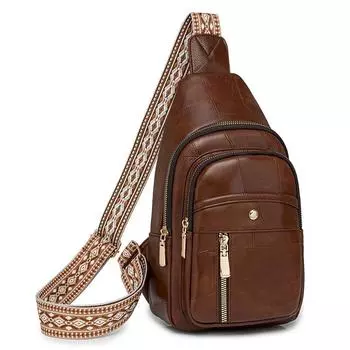 Женская сумка-слинг, сумка через плечо, сумка-слинг, поясная сумка из веганской кожи, нагрудная сумка для женщин, сумка-тоут, дорожный рюкзак с регулируемым ремнем