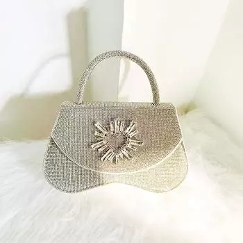 Женская сумка со стразами, горячая бриллиантовая сумка для ужина знаменитости в Гуанчжоу, дизайнерский кошелек на цепочке, сумка через плечо серебряный