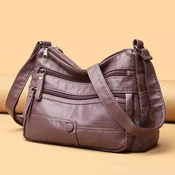 Женская сумка, сумка через плечо из искусственной кожи, большая вместительная сумка на плечо, маленькая квадратная сумка большой вместимости, сумка для мобильного телефона, материнская сумка чёрный