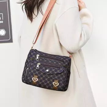 Женская сумка Сумка через плечо из мягкой кожи Сумка для матери среднего возраста Сумка через плечо кофейный