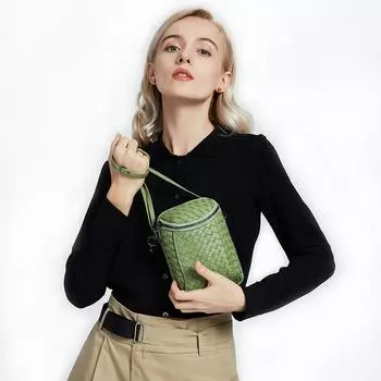 Женская сумка, сумка через плечо на одно плечо, мини-тканая сумка для мобильного телефона, кошелек для монет