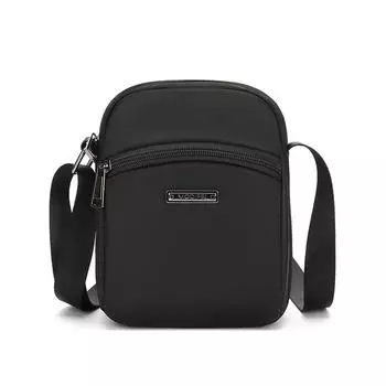 Женская сумка Сумка для мамы Однотонная На плечо Кроссбоди чёрный