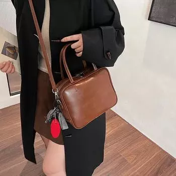 Женская сумка-сумка на одно плечо, ретро-сумка, осень-зима 2024 года, новый трендовый корейский нишевый дизайн