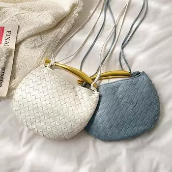 Женская сумка, сумка в виде сардины, сумка с металлической ручкой, маленькая плетеная сумка в виде акулы, большая вместимость, сумка для переноски через плечо в виде пельменей. чёрный