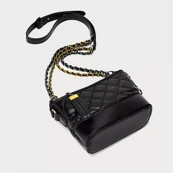 Женская сумка, сумки через плечо, новая маленькая сумка с ромбической решеткой и цепочкой, для отдыха, универсальная, корейская модная сумка через плечо