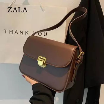 Женская сумка Temperament, женская новая модная простая сумка-мессенджер в стиле ретро, иностранная сумка через плечо, маленькая квадратная сумка чёрный