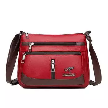 Женская сумка, текстурная многослойная женская сумка, большая вместительная сумка через плечо, сумка для мамы, длина 25 см, ширина 11 см, высота 20 см чёрный