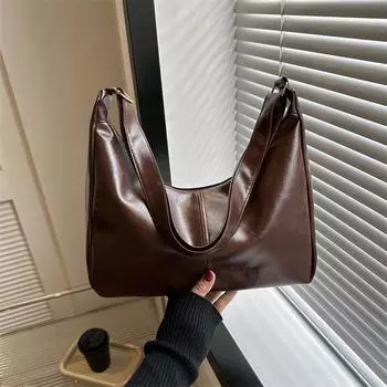 Женская сумка-тоут 2024 года, новая нишевая сумка, женская индивидуальная простая сумка-мессенджер, повседневная и красивая сумка через плечо чёрный