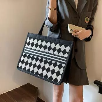 Женская сумка-тоут 2024 года, новый вместительный рюкзак для поездок на работу, осенне-зимний, универсальная сумка-мессенджер на одно плечо, рюкзак премиум-класса