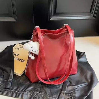 Женская сумка-тоут 2024 года, новый вместительный рюкзак для поездок на работу, многофункциональная сумка через плечо, простой рюкзак для отдыха чёрный