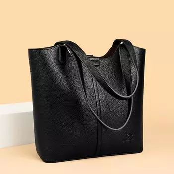 Женская сумка-тоут Атмосферная женская сумка через плечо для женщин среднего возраста Женская сумка через плечо чёрный