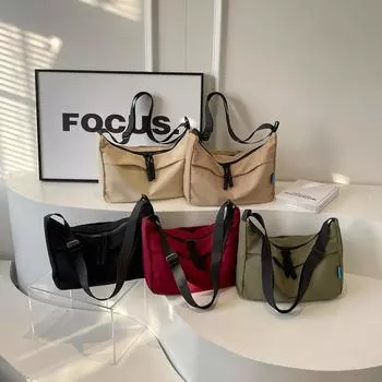 Женская сумка-тоут большого объема, уличная мода, сумка-пельмень через плечо белый