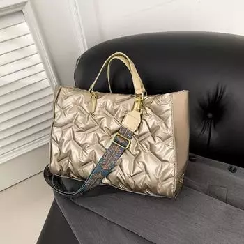 Женская сумка-тоут большой емкости, осень/зима 2023, новая универсальная сумка через плечо с улучшенной текстурой для поездок в школу и на работу