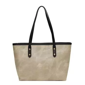 Женская сумка-тоут большой емкости подмышкой, модная сумка через плечо, сумка для поездок на работу 40*13*26 см хаки