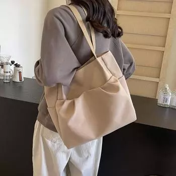 Женская сумка-тоут большой емкости, винтажная холщовая сумка, сумка через плечо бежевый