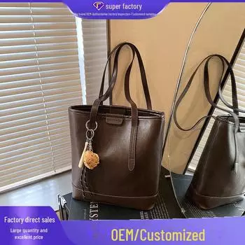 Женская сумка-тоут большой вместимости 2024 года подмышкой – универсальная сумка через плечо на осень/зиму without pendant чёрный