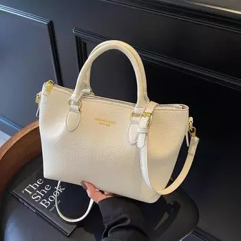 Женская сумка-тоут большой вместимости 2024 года — модная сумка через плечо для осени и зимы для поездок на работу 27*12*20 коричневый