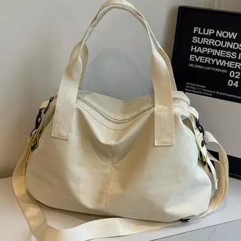 Женская сумка-тоут большой вместимости 2024 года: Модная универсальная сумка-мессенджер в корейском стиле чёрный