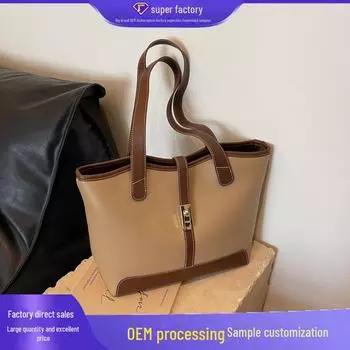 «Женская сумка-тоут большой вместимости 2025 года — универсальная сумка через плечо на осень и зиму для студентов колледжей» хаки